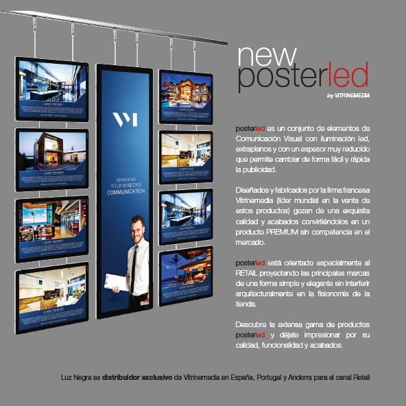 Posterled VM. Sistemas de exposición para Retail