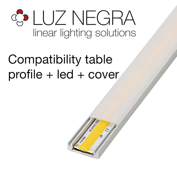 Compatibility table profile + led + cover