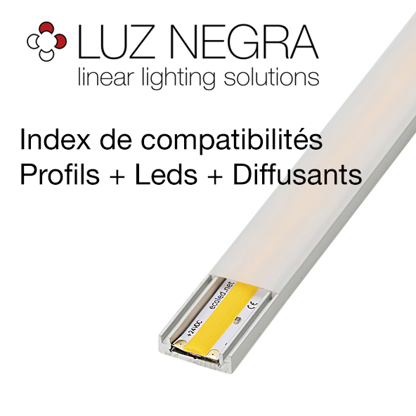 Index de compatibilités Profils + Leds + Diffusants