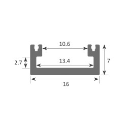 Profilé aluminium MILANO - Deneoled