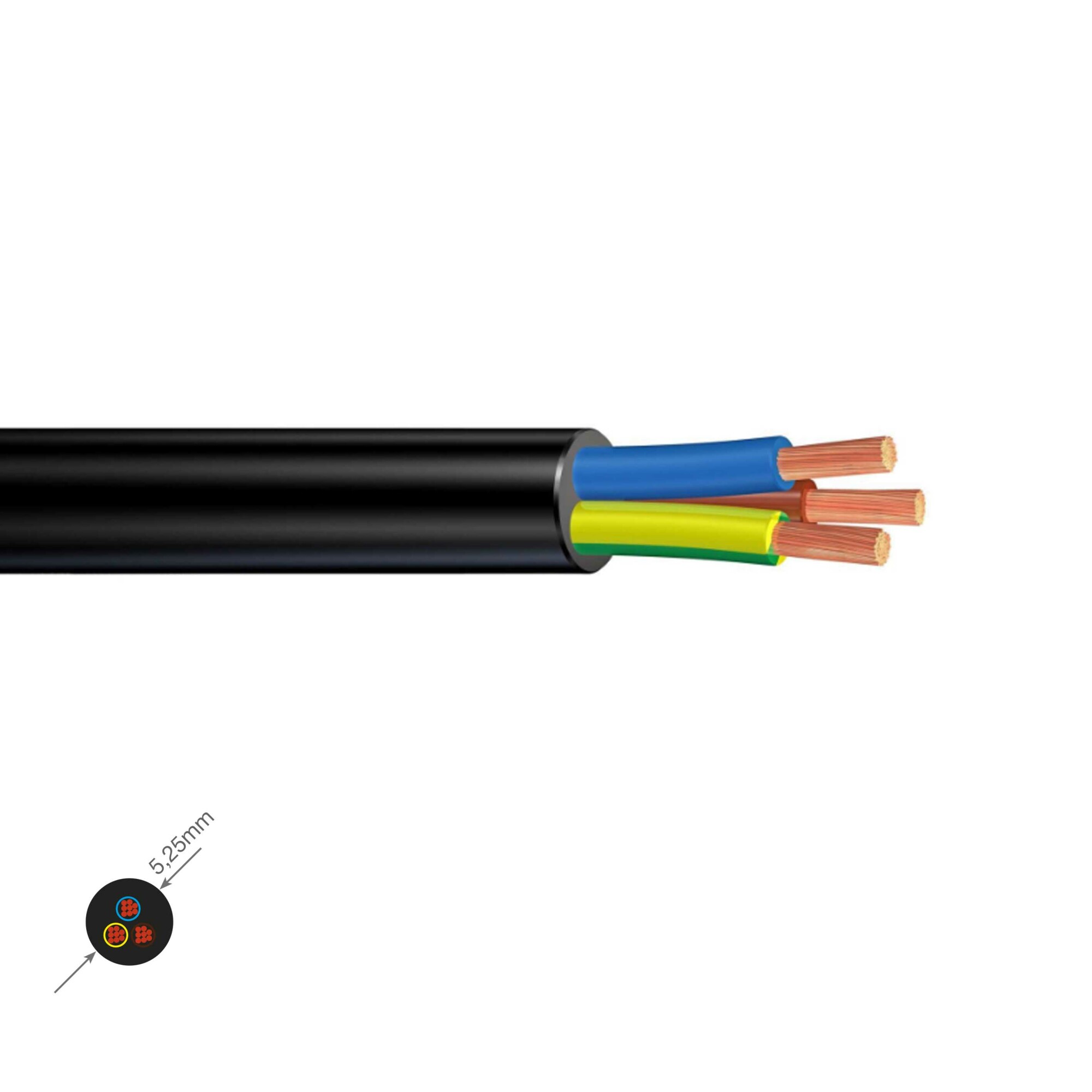 Cable Eléctrico Plano Manguera 2x0.5mm² para Tiras LED Monocolor