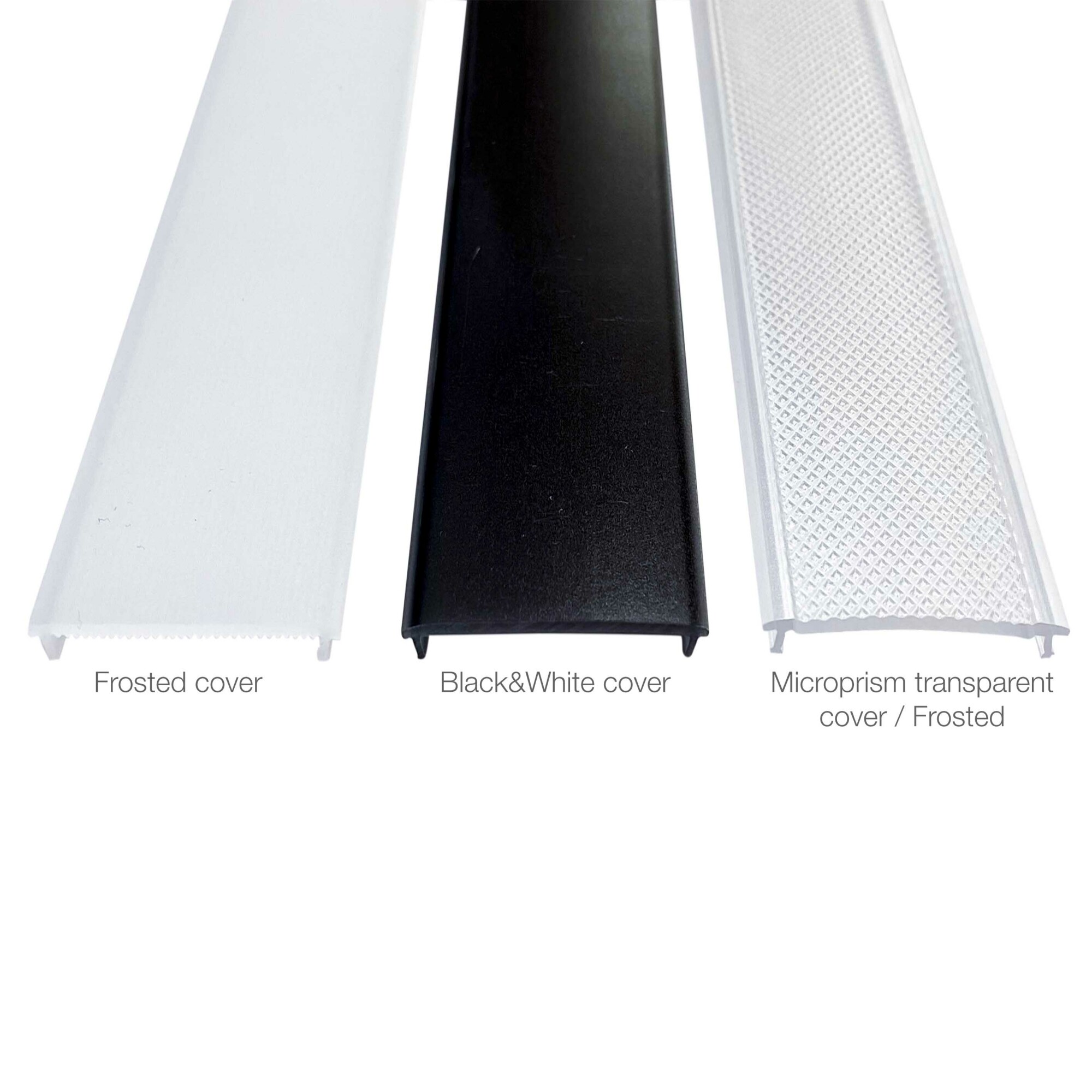 Profilé LED angle aluminium noir couvercle blanc - VISIONAIR Maroc